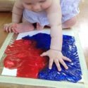 Baby fingerpainting