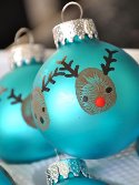 thumbprint reindeer ornaments
