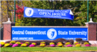 Sign for Central Connecticut State University campus