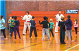 Children in karate class