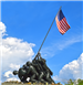 Memorial depicting military members raising United States of America flag