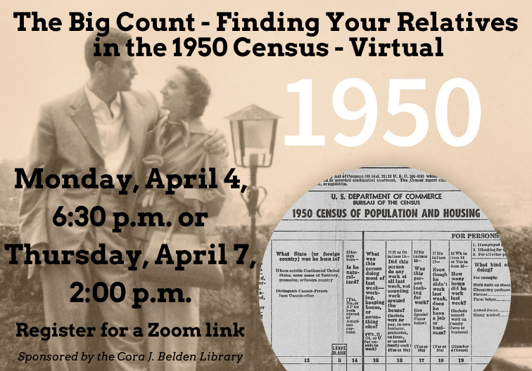 The Big Count - Finding Your Relatives in the 1950 Census - Virtual newsflash
