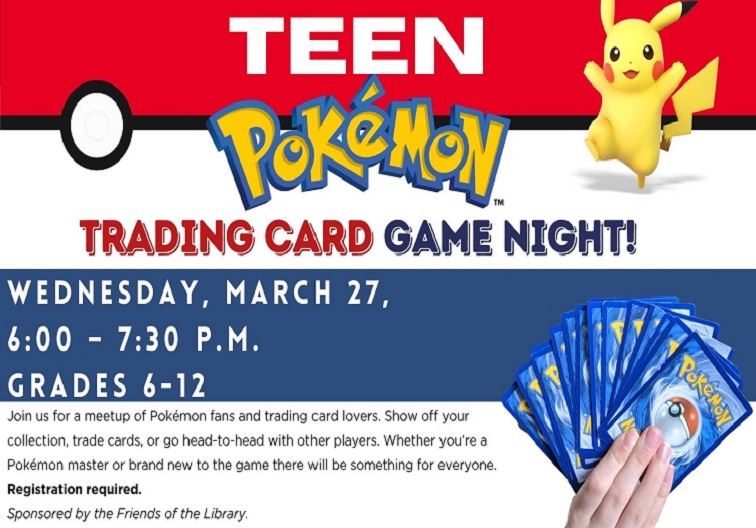 Teen Pokemon Trading Card Game Night March