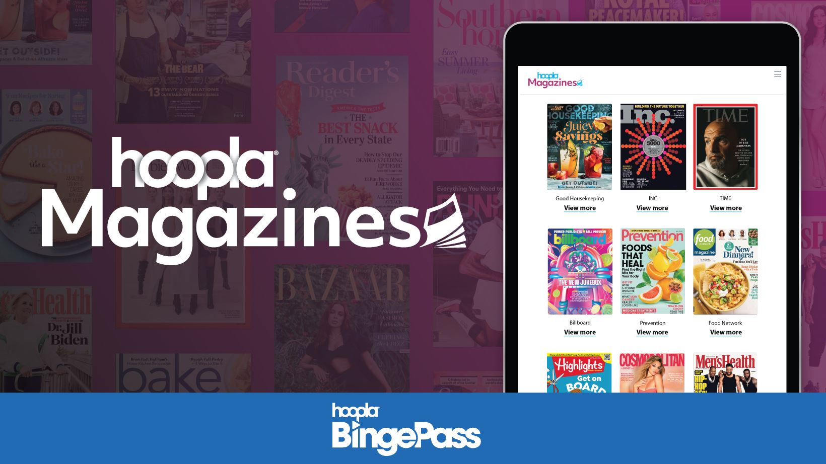 Hoopla Magazines BingePass
