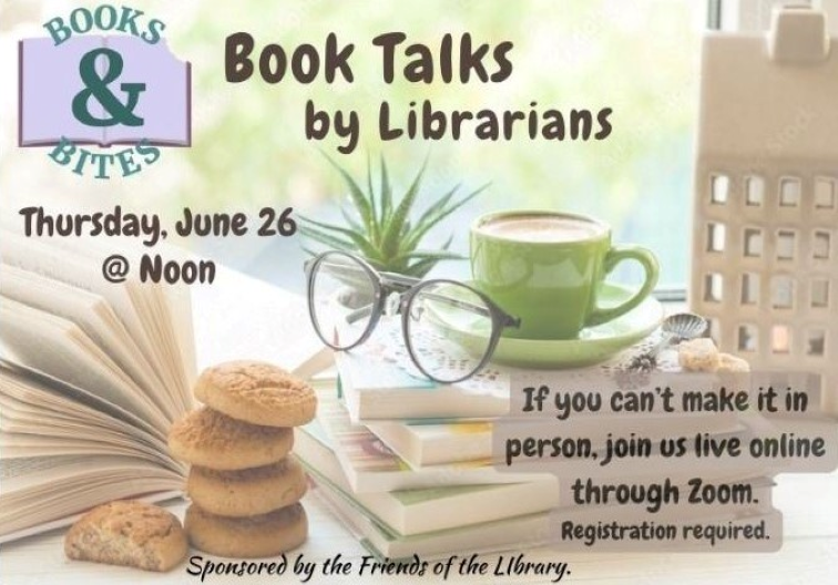 Book talks by librarians on June 26 at noon
