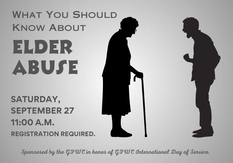 elder abuse Saturday, September 27 at 11:00 am