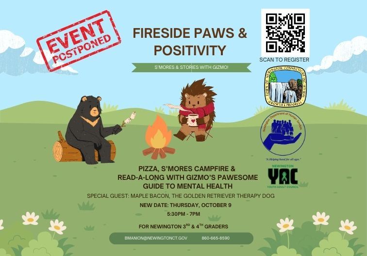 2025 10 09 - RESCHEDULE of Fireside Paws _ Positivity jpg