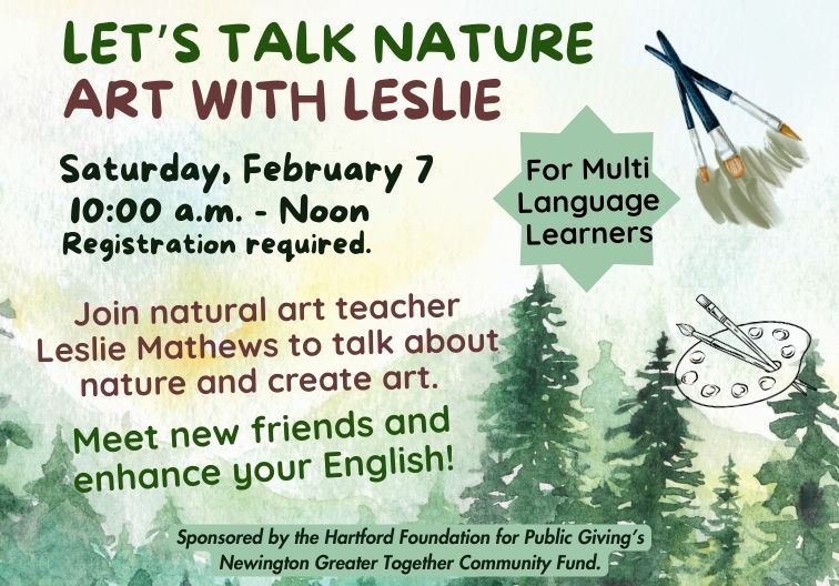 lets talk nature on Saturday, February 7 from 10:00 am - 12:00 noon