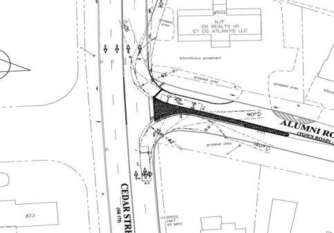 Alumni Rd Traffic Island