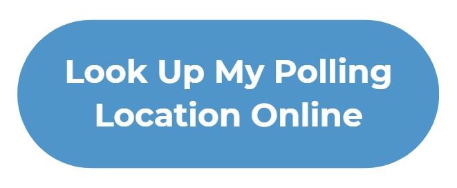 Oval that says \"Look Up My Polling Location Online\"